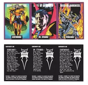 1992 MIDNIGHT SONS 3 TRADINGCARD SHEET (NM) DR STRANGE, VENGEANCE, CENTURIOUS * - Picture 1 of 1