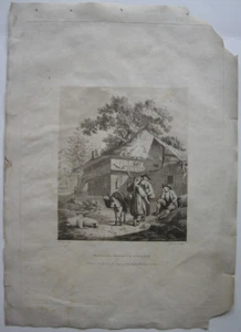 Diversión nocturna de los tiroleses orig. Aguafuerte Aguatinta C. Apostool 1792 Tirol - Imagen 1 de 4