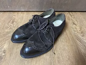 Vintage Footjoy Suede and Leather Brown Golf Shoes 9.5D - Picture 1 of 14
