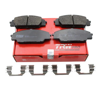Juego de pastillas de freno delanteras de cerámica TRW Pro con clips para Acura RSX Honda Civic S2000 Foto 1 de 4