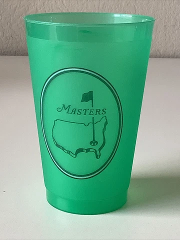 Official Masters Golf 16 oz Green Plastic Cup Augusta National Cover