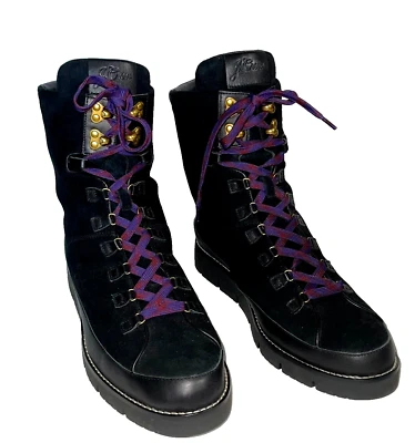 J. ЭКИПАЖ ЖЕНЩИН ELSA ЗАМШЕВЫЕ БОТИНКИ НА ШНУРОВКЕ ЧЕРНЫЙ РАЗМЕР 11 НОРДИЧЕСКИЙ ЗАМОРОЖЕННЫЙ ФИОЛЕТОВЫЙ - Изображение 1 из 4