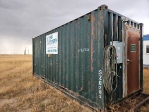 Portable Restroom Mounted in Skidded 20 Ft. Container Wastewater Remote # 3436