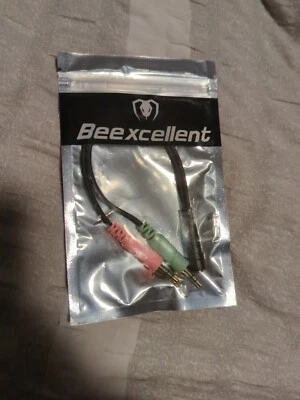 Beexcellent headset's mic and audio splitter cable 3.5mm F M M - Image 1 of 2