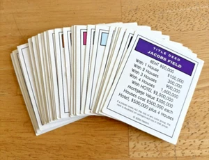Monopoly Here and Now 28 Deed Cards 2006 Replacement Pieces Parts Property -H - Picture 1 of 3