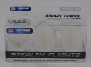 Winmau Stealth Standard White Flights Set of 3 New Sealed - Picture 1 of 3