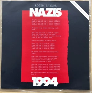 ROGER TAYLOR NAZIS 1994 1985 UK PARLOPHONE CLEAR VINYL 12" SINGLE 12RC6379 EX - Picture 1 of 3
