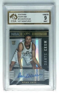 Autógrafos Panini Hoops Hot Signatures 2014-15 novato Dante Exum CGA 9 como nuevo - Imagen 1 de 3