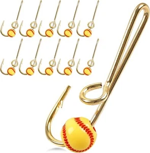 10pcs Fishing Hook Hat Pins & Clips Hat Tie Clips with Baseball Decoration - Picture 1 of 18