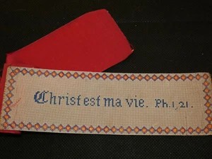 Ruban religieux Christ est ma vie : ruban brodé - Picture 1 of 1