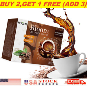 NUGEN Bloom Collagen Coffee -Pure organic coffee，(10 bags/box) HOT