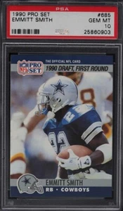 1990 PRO SET EMMITT SMITH ROOKIE RC #685 PSA 10 GEM MINT - Picture 1 of 2