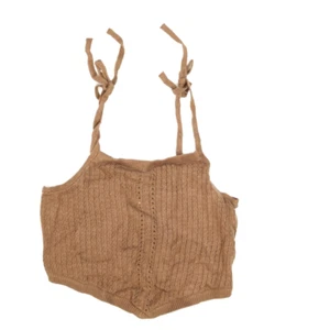 SO Strappy Crochet Bandana Tank Knit Brown Summer Juniors Girls L - Picture 1 of 9