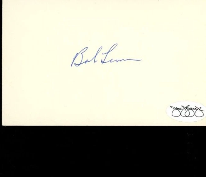 Bob Lemon Signed Index Card - Image 1 of 1