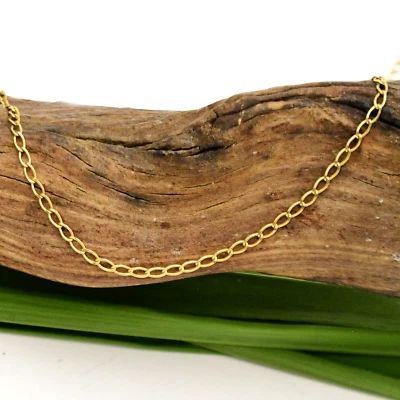 Collar de cadena de eslabones de cadena de cable de oro amarillo de 10k de 20 3/4" de largo Foto 1 de 4