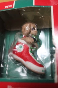 1989 Hallmark Keepsake "Brother" Puppy in a Sneaker Ornament (BT) - Picture 1 of 2