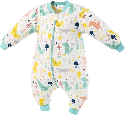 Baby Schlafsack Winter 2,5TOG Füßen Baumwolle Wald Wölfe Winter Babyschlafsäcke - Bild 1 von 4