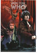Tom Baker Doctor Who Episode A4 Art Work Poster Signed Dr Who Autographed D