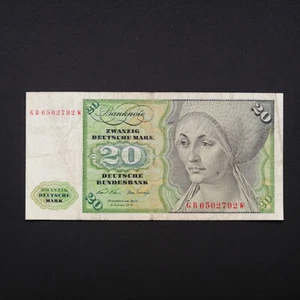 GERMANY 20 MARK 1970 P-32a F/VF - Picture 1 of 2