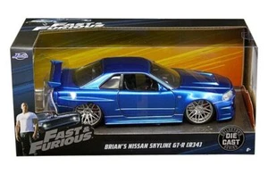 Brian's Nissan GTR Skyline R34 RHD (Right Hand Drive) Blue "Fast & Furious" Movi - Picture 1 of 1