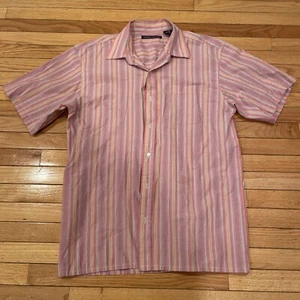 Camisa de vestir Beyond Limit para hombre XL multicolor a rayas manga corta mezcla algodón - Imagen 1 de 6