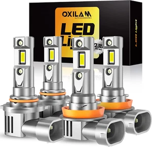 Headlights Kit Light Bulbs Combo H11 9005 44,000 Size 9005/HB3 H11/H9/H8 Pack of - Picture 1 of 11