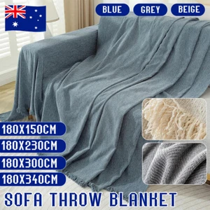 Polyester Bohemian Throw Couch Lounge Sofa Blanket Bed Two Sides Large Cover - Picture 1 of 17