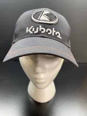 Kubota Tractor Hat Black White Thread K-Products Baseball Hat Cap Strapback - Image 1 of 4