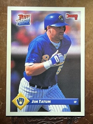Jim Tatum (RC) - 1993 Donruss - Rookie Card #341 - Milwaukee Brewers - Image 1 of 4