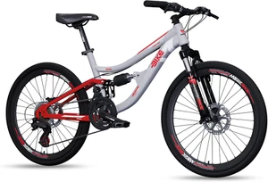 Bicicletta Bici MTB 26'' Mountain Bike BIAMMORTIZZATA Pollici Ragazzo Cambio 21 - Foto 1 di 12