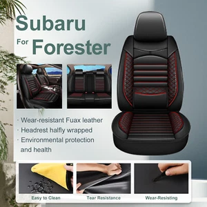 For Subaru Forester 2005-2023 Car 5 Seat Covers PU Leather Front Rear Cushion - Picture 1 of 9