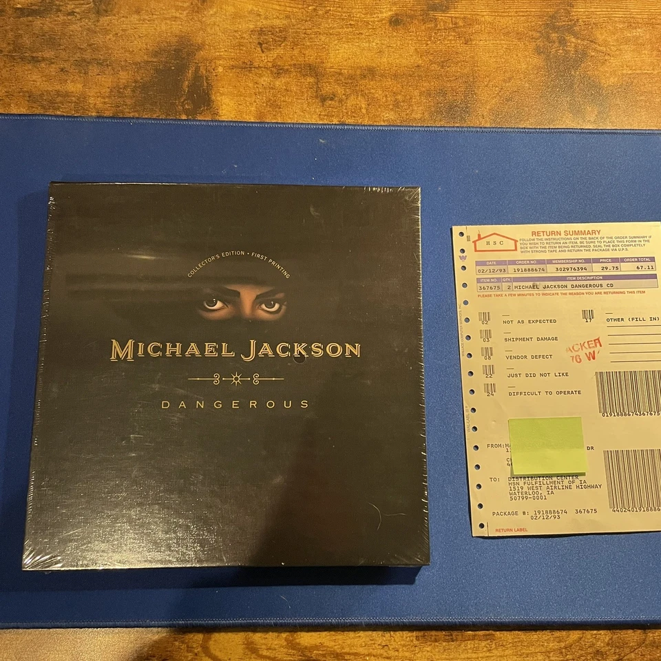 MICHAEL JACKSON Dangerous CD Collectors Edition 1991 First Printing New Sealed - Image 1 of 4