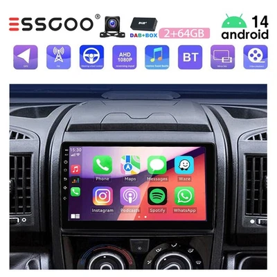 DAB Autoradio Für Fiat Ducato Citroen Jumper Peugeot Boxer Android14 Carplay GPS - Bild 1 von 4