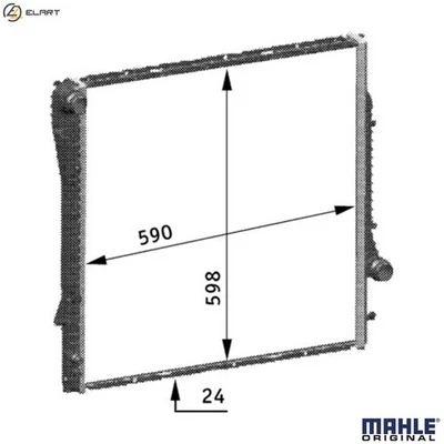 RADIATOR ENGINE COOLING CR 566 000S FOR BMW X5/SAV/E53 M57D30 M54B30 3.0L 6cyl - Image 1 of 4