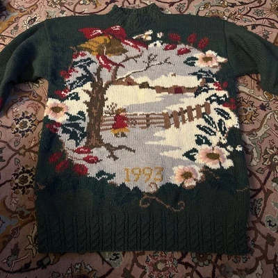 Laura Ashley Chrismas Sweater Vintage 1993 Excellent Oversize Small - Image 1 of 4