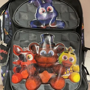 Five Nights At Freddy’s Backpack 2017 RARE FNAF Black Checkered 14 x 12 x 5 - Picture 1 of 5