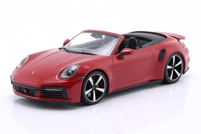 New Minichamps PORSCHE 911 (992) TURBO S 2020 1:18 Model Car Red 155069084 KidBX - Immagine 1 di 3