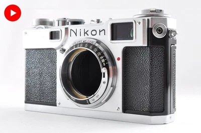 [Ecc + 5] Nikon S2 fotocamera pellicola telemetro argento quadrante nero 35... - Immagine 1 di 4