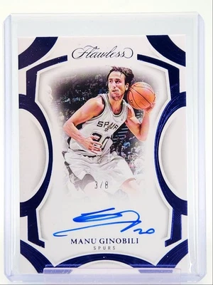 MANU GINOBILI 2024-25 MARCO IMPECABLE FIRMAS AZUL ESPUELAS AUTOMÁTICO/8 Q4832 Foto 1 de 2