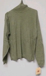 Woolrich Maglione Donna XL Verde Oliva Winward Girocollo 100% Cotone Nuovo - Foto 1 di 4