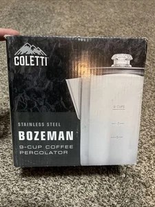 COLETTI Bozeman Camping Coffee Pot Americas Favorite Percolator 9 Cup  - Picture 1 of 9