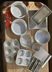 Lote De Colección Sartenes de Cocina para Juegos Infantiles Utensilios para Hornear Juguetes Lata de Aluminio - Imagen 1 de 5
