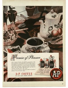 1946 A&P Coffee planning garden Flower seed packets Vintage Print Ad - Picture 1 of 1