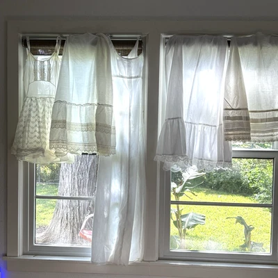 Lote De 5 Enaguas De Colección Algodón Crochet Círculo Completo Falda Vestido Foto 1 de 4