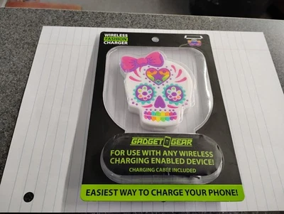 Cargador inalámbrico de moda Gadget Gear Skull 2018 nuevo en paquete Foto 1 de 4