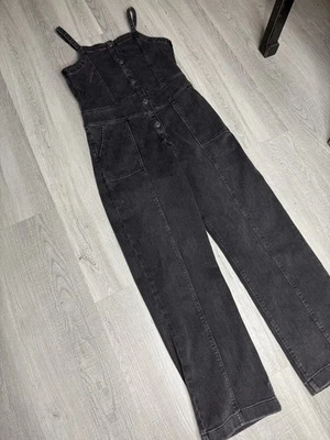 Mono Abercrombie & Fitch Niñas 15/16 Negro Elastizado Denim Lavado Oscuro Foto 1 de 4