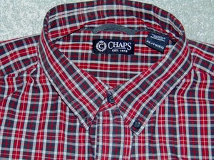 Camisas Chaps manga larga para hombre XL algodón multicolor cuadros - Imagen 1 de 6