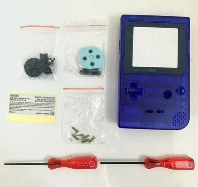 PROJECTCHASE Replacement Housing for Nintendo Game Boy Pocket GBP Shell Clear Dark Purple