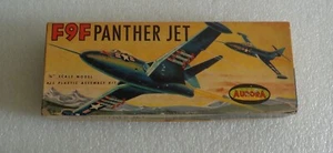 VINTAGE UNUSED 1960 AURORA F9F PANTHER JET 1/4" SCALE MODEL KIT No.22-100 - Picture 1 of 8