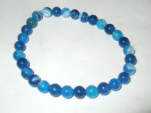 - Bracciale Pietra Cristalloterapia - AGATA BLU (SF6) - Picture 1 of 1